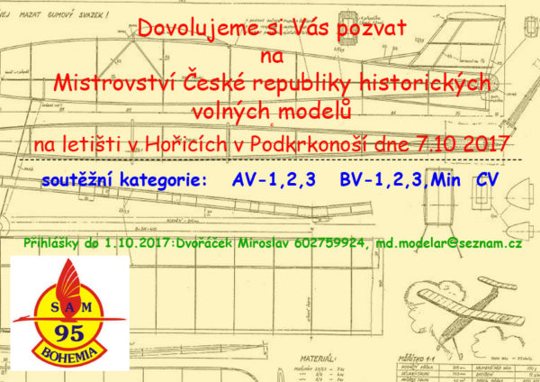 Mistrovství České republiky volných historických modelů – SAM 95 Bohemia